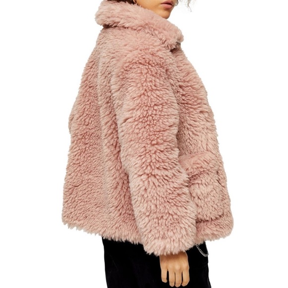 Topshop Faux Fur Borg Jacket - Picture 2 of 4